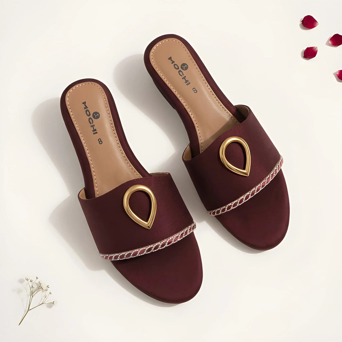 Golden Teardrop Luxe - Maroon