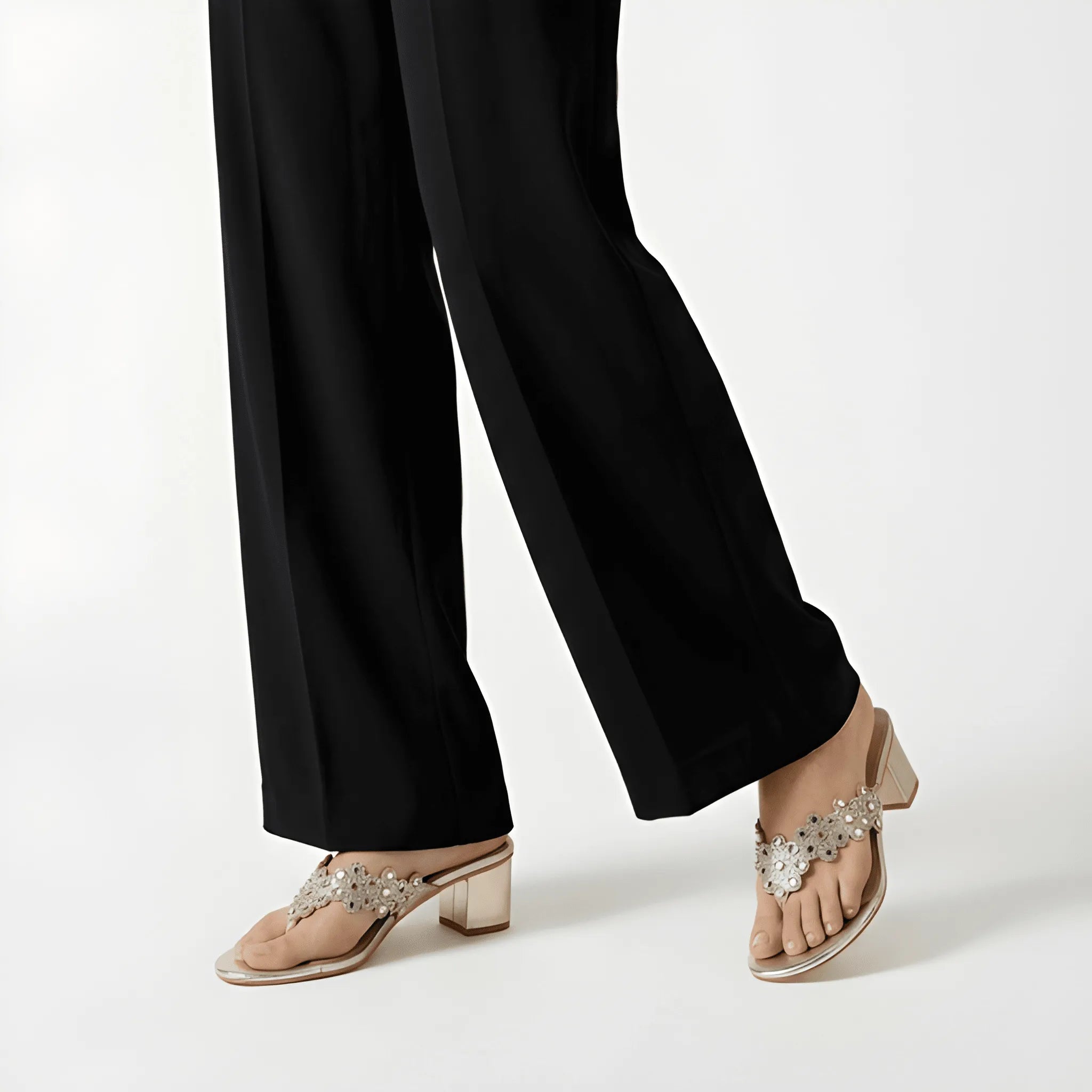 Interlocking Strap Block Heel - Fawn