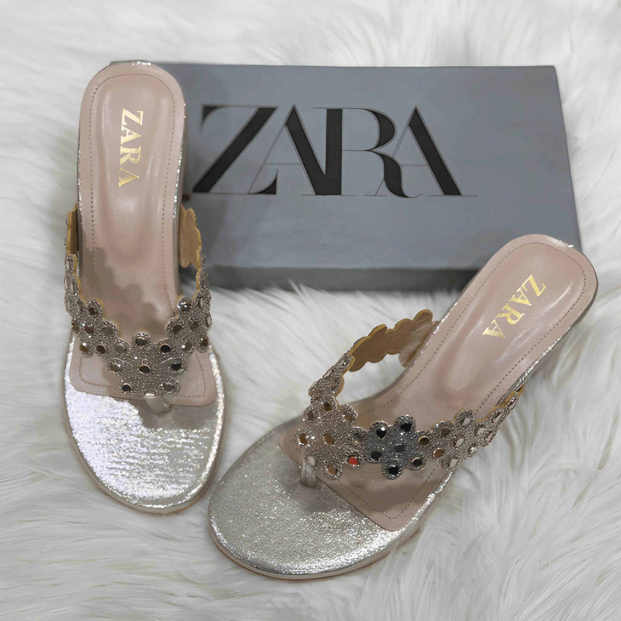Interlocking Strap Block Heel - Fawn