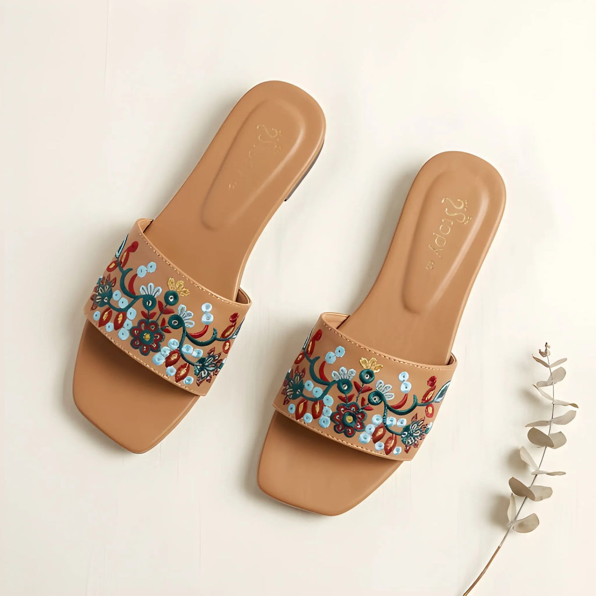 Luxe Bloom Embroidery Slipper