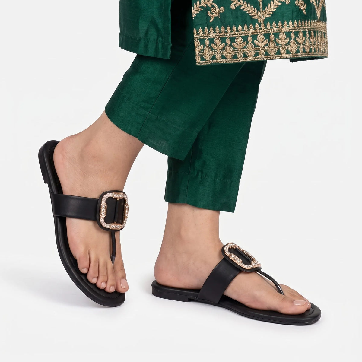 Luxe Square Buckle – Black