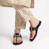 Luxe Square Buckle – Black