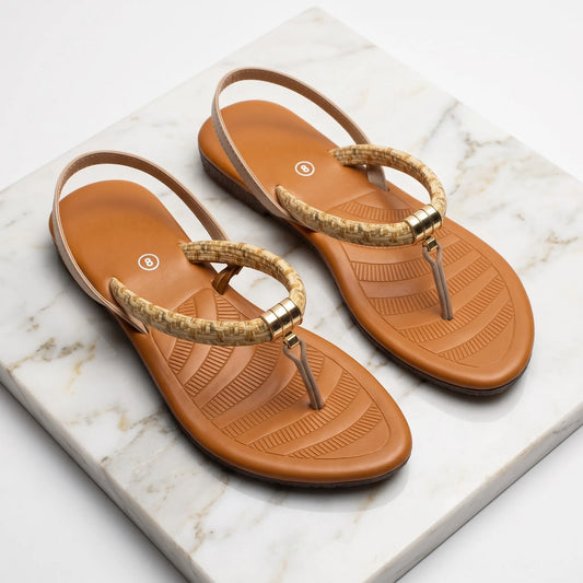 Luxe Woven Backstrap Flat Sandal