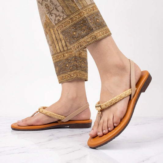 Luxe Woven Backstrap Flat Sandal