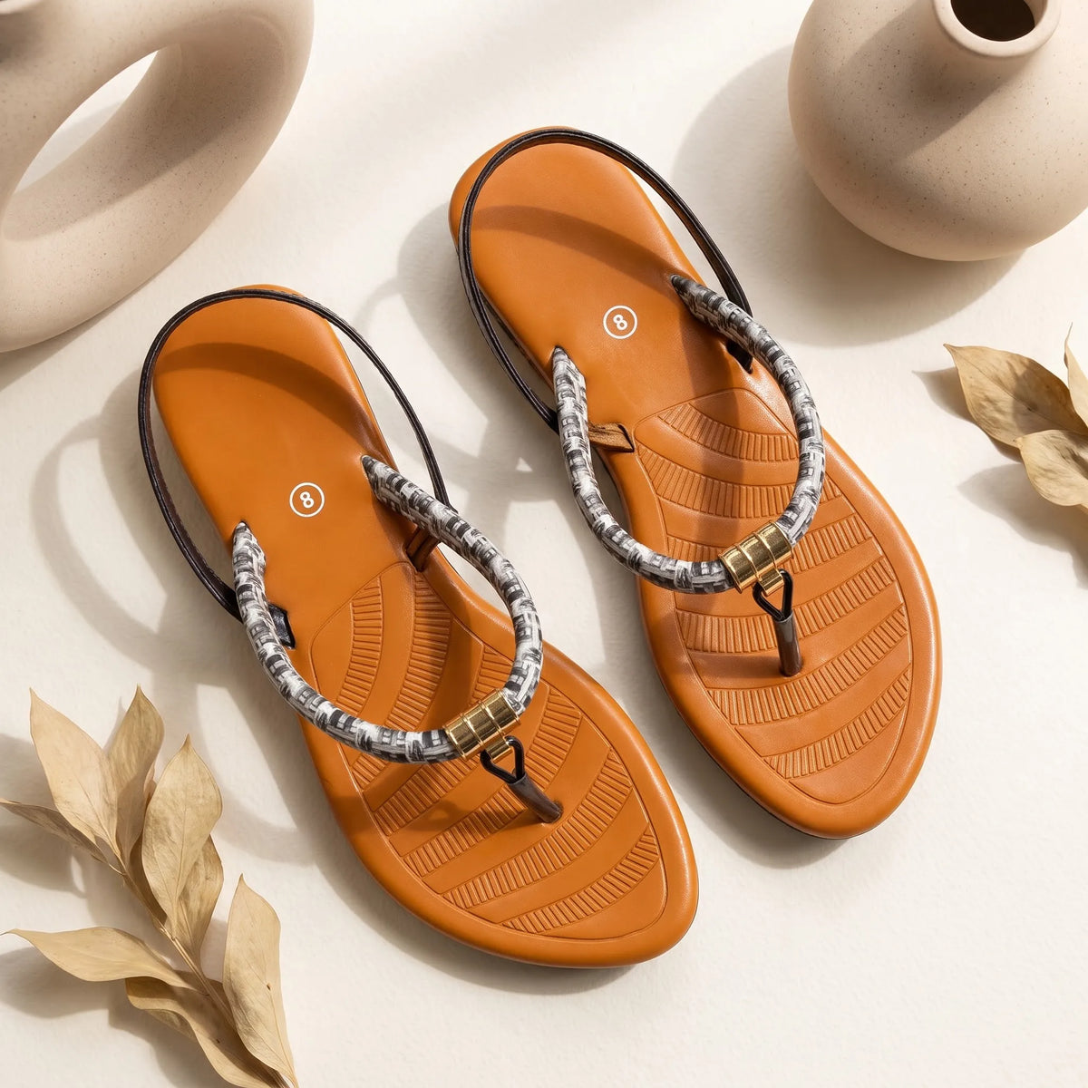 Luxe Woven Backstrap Flat Sandal