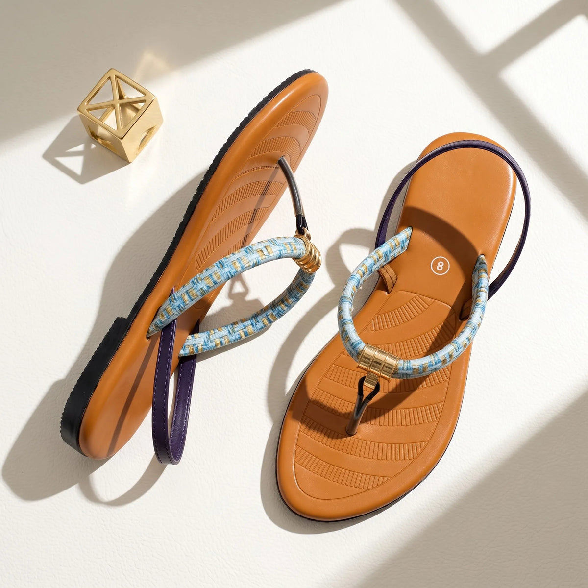 Luxe Woven Backstrap Flat Sandal