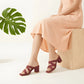 Maroon Burgundy Strappy Heel