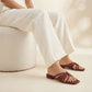 Maroon Leaf Cutout Heel