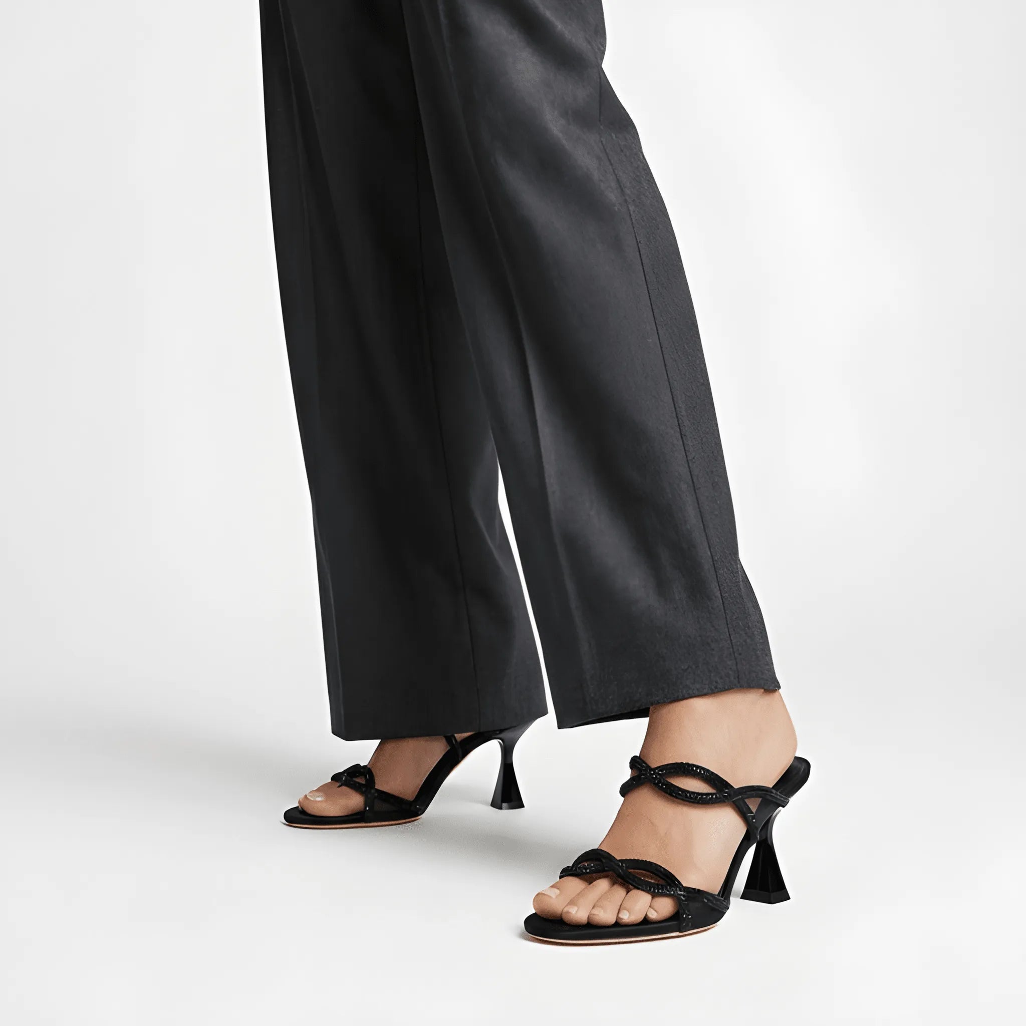 Mesh Glam Heel - Black