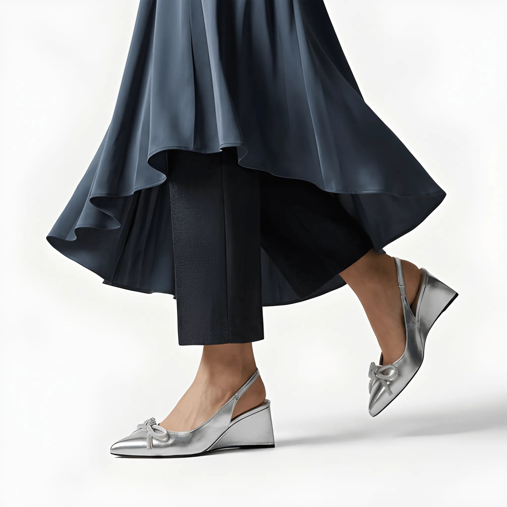 Minimalist Corded Heel - Silver