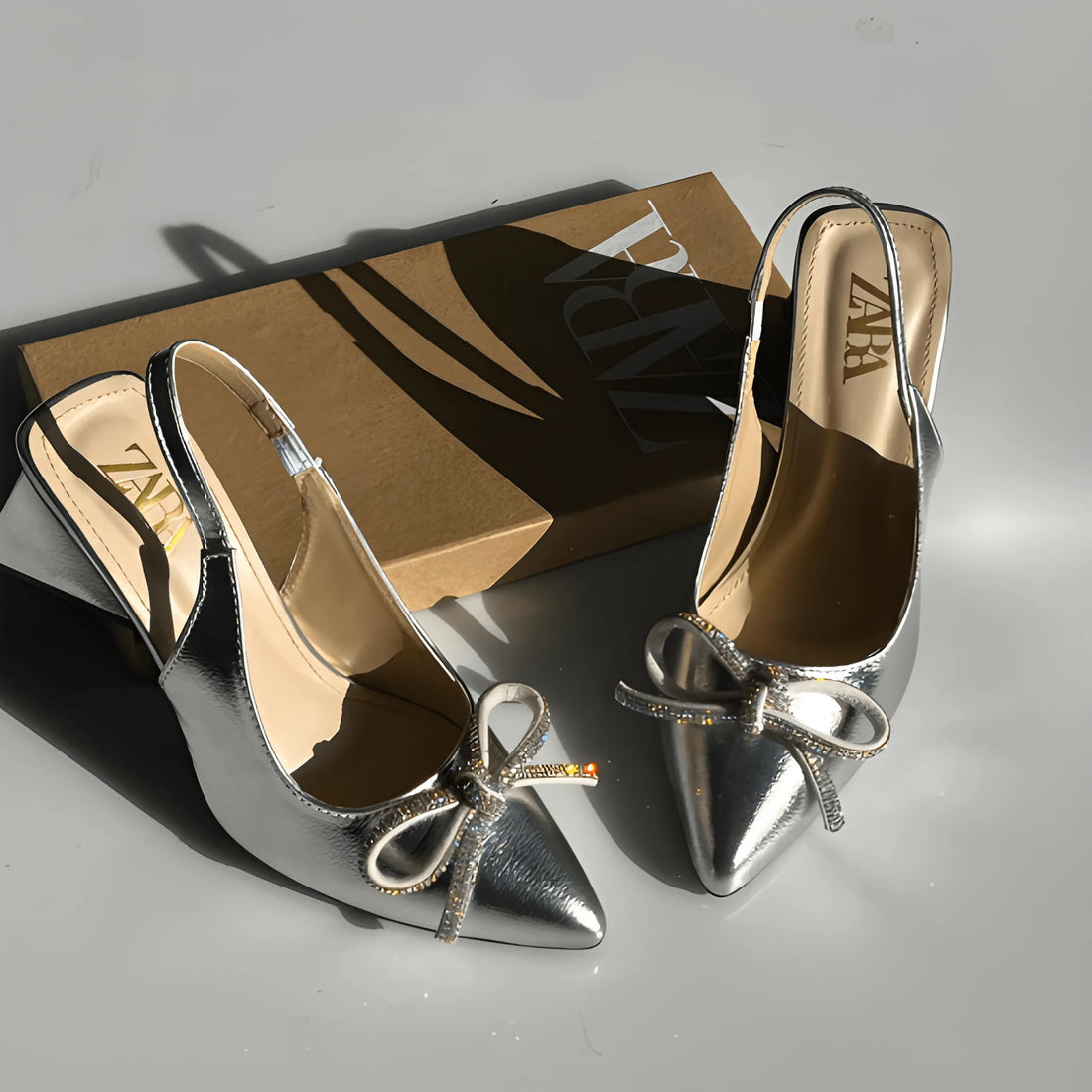 Minimalist Corded Heel - Silver
