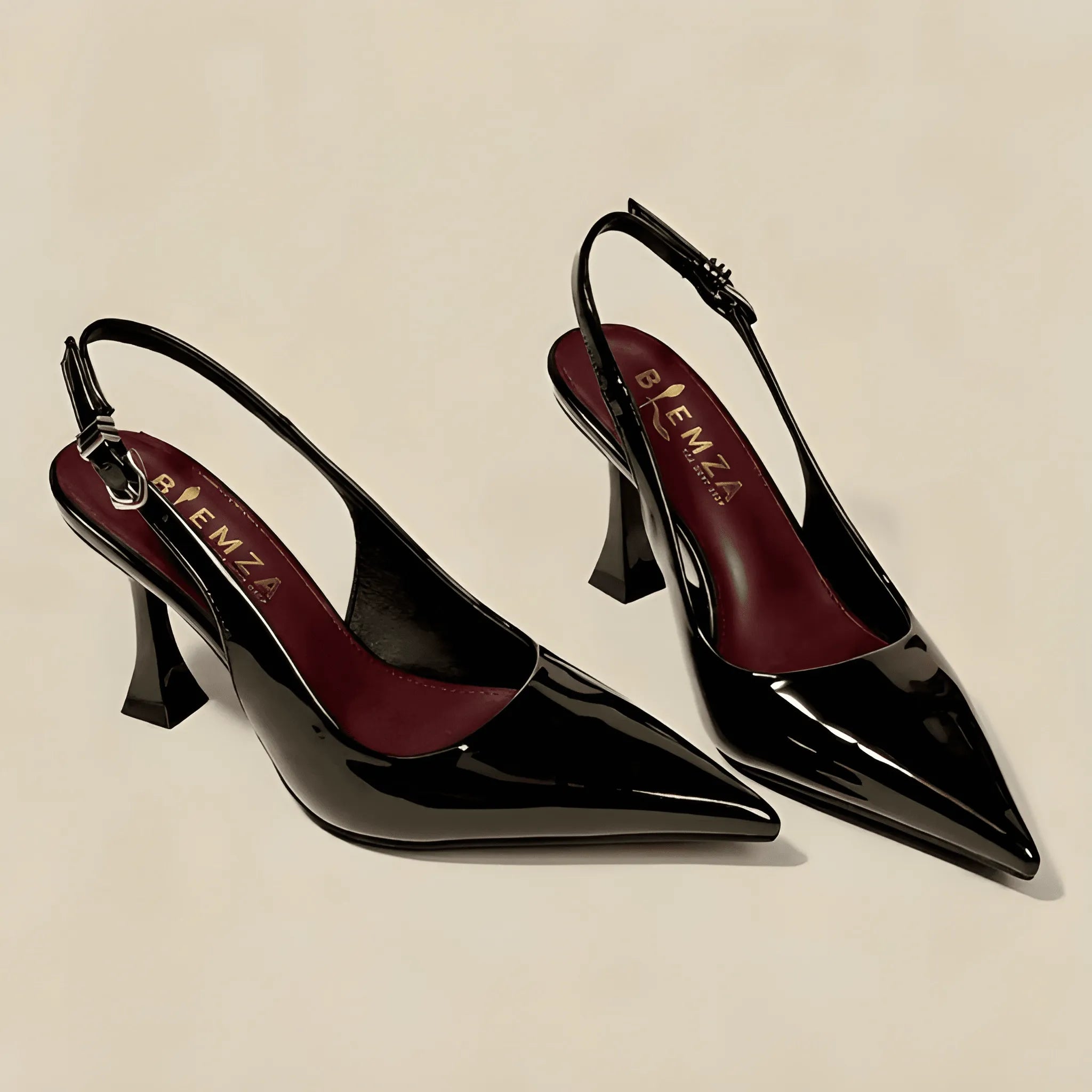 Noir Slingback Heel - Black