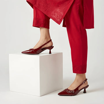 Pointed Stiletto Heel - Maroon