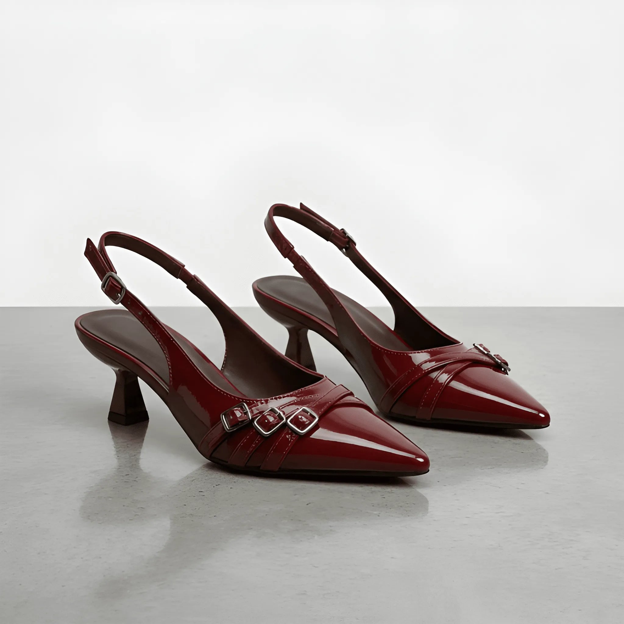 Pointed Stiletto Heel - Maroon