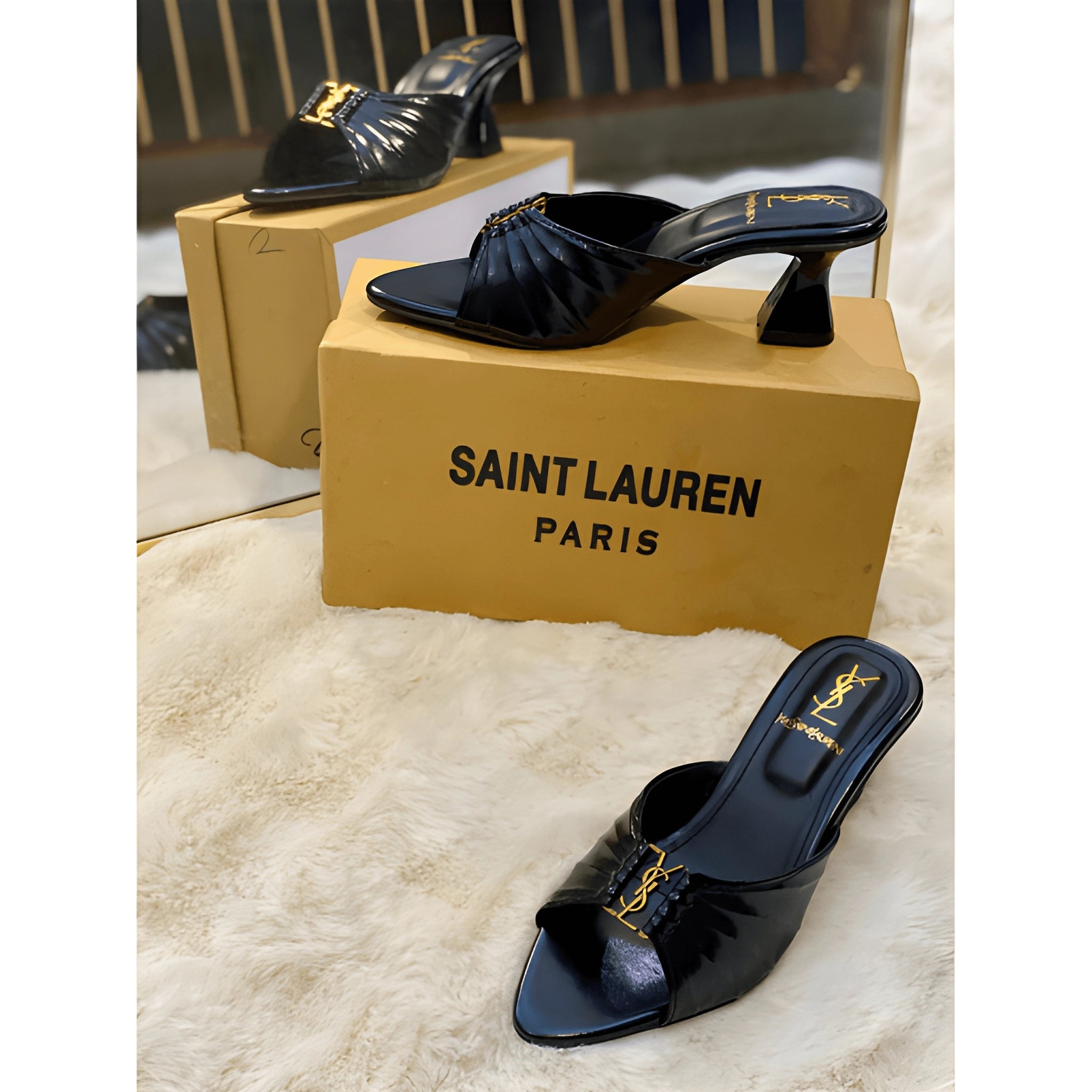 Pure Glam Step Heel - Black