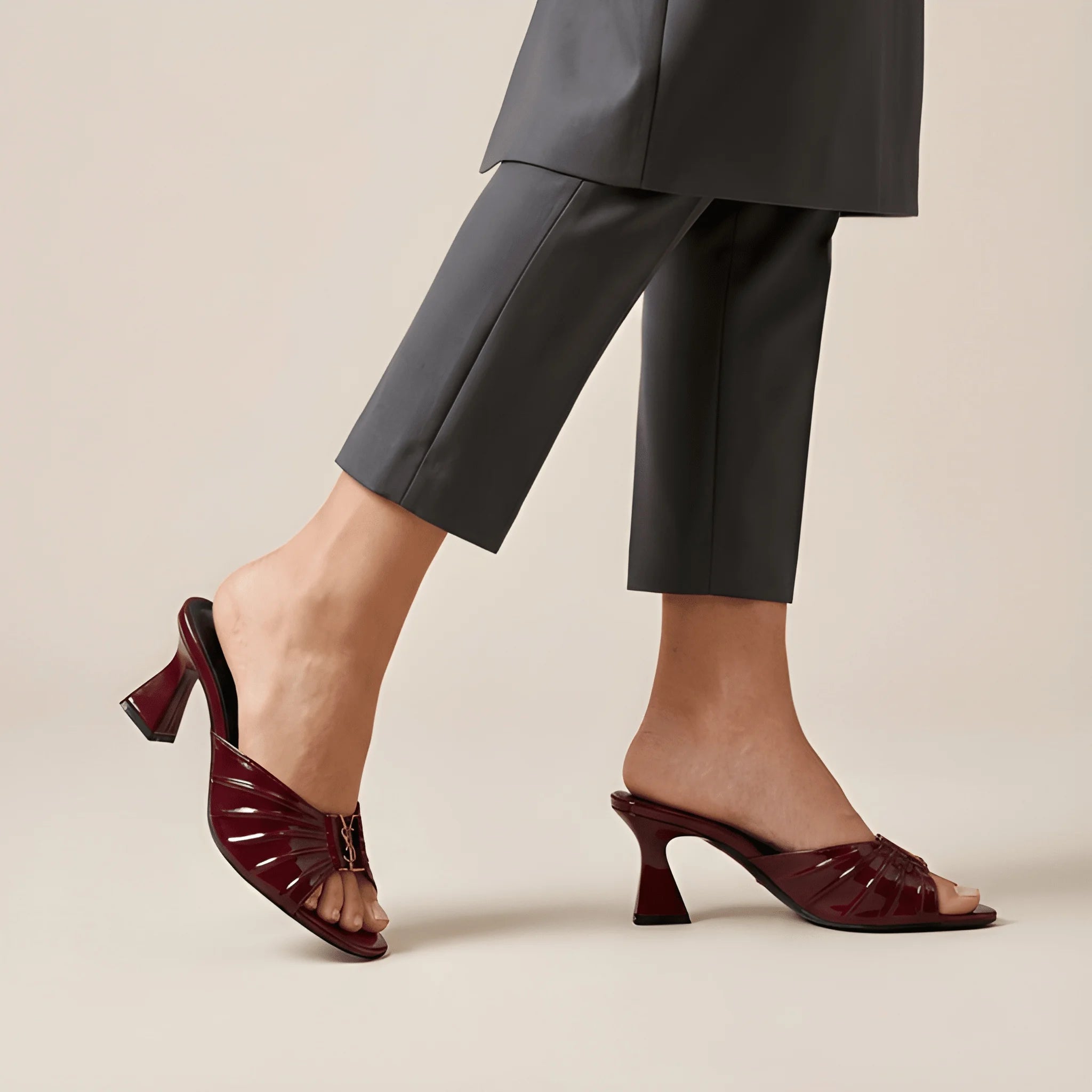 Pure Glam Step Heel - Maroon