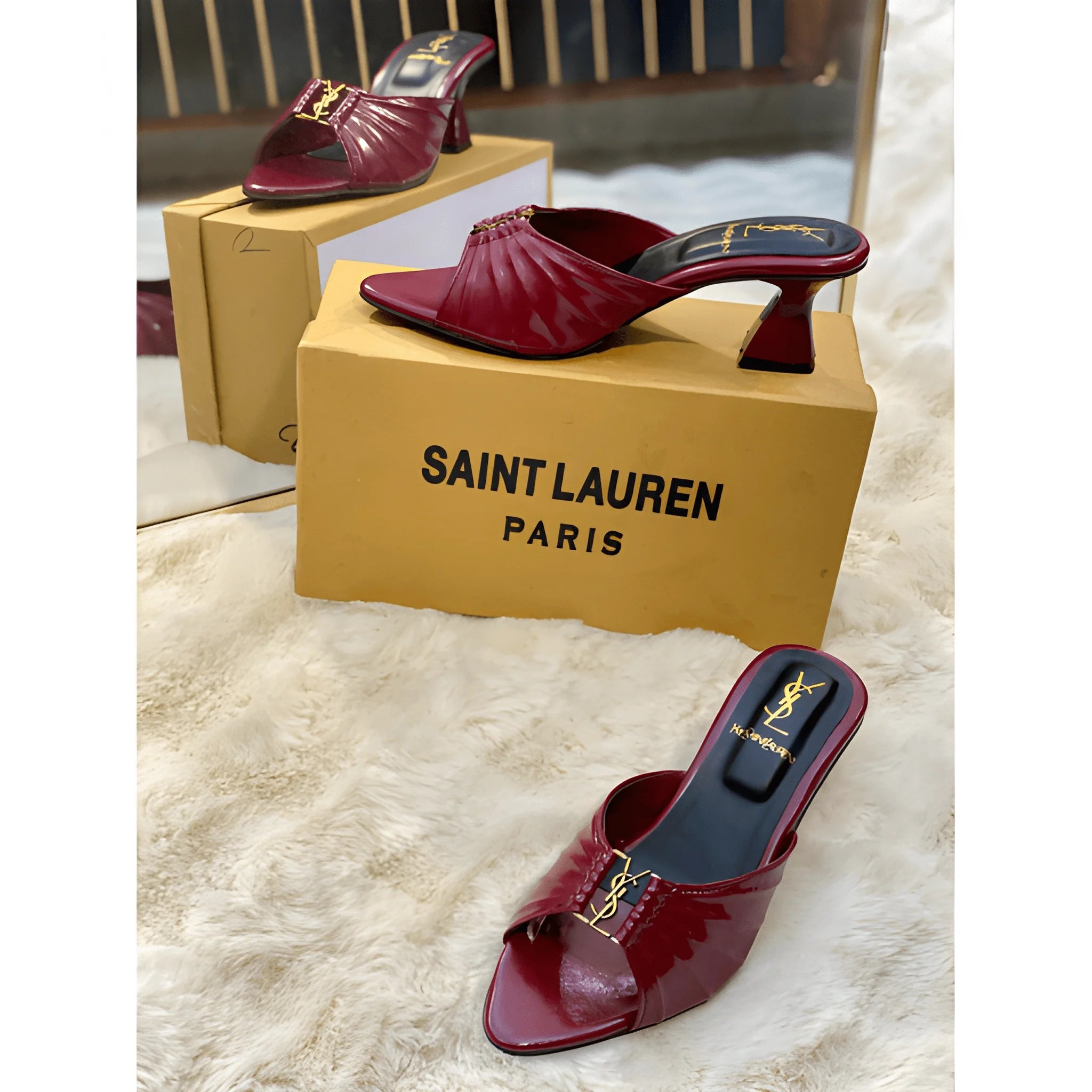 Pure Glam Step Heel - Maroon