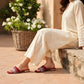 Red Rhinestone Satin Heel