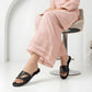 Rhinestone Embellished Slipper - Black