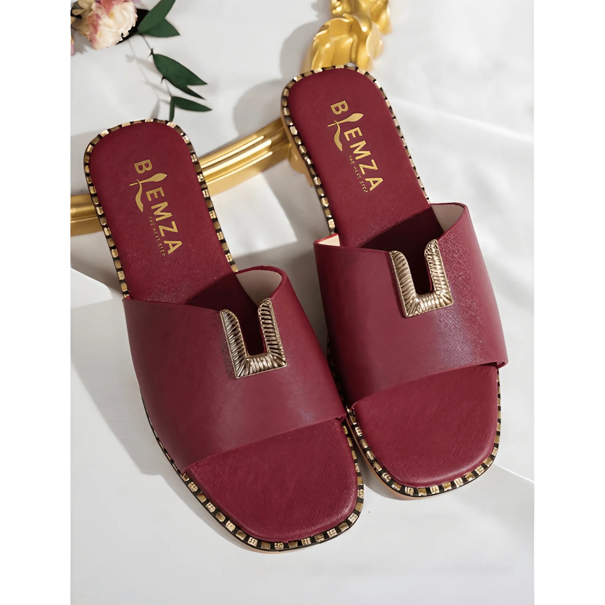 Ruby Buckle Slipper - Red