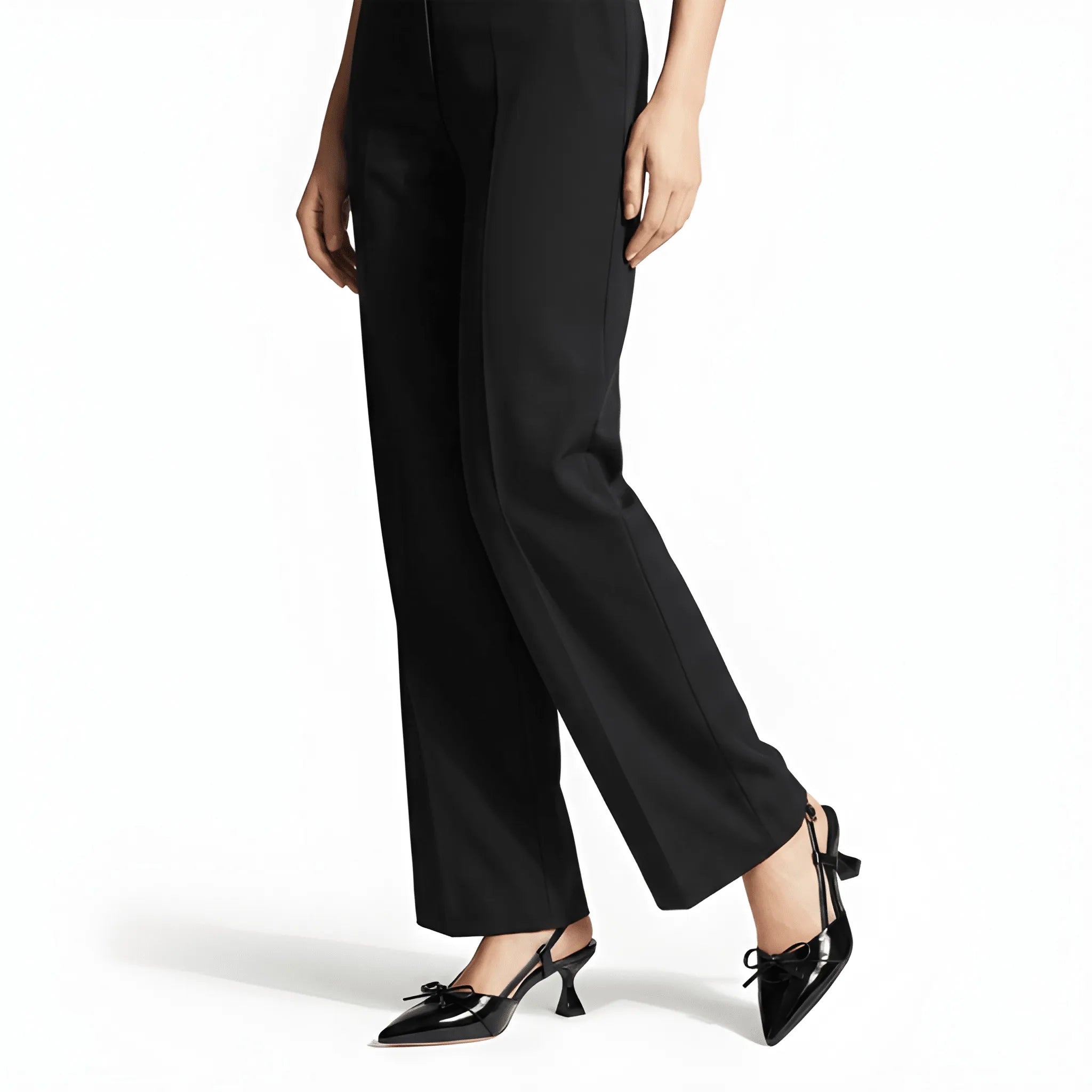 Runway Inspired Tie Heel - Black