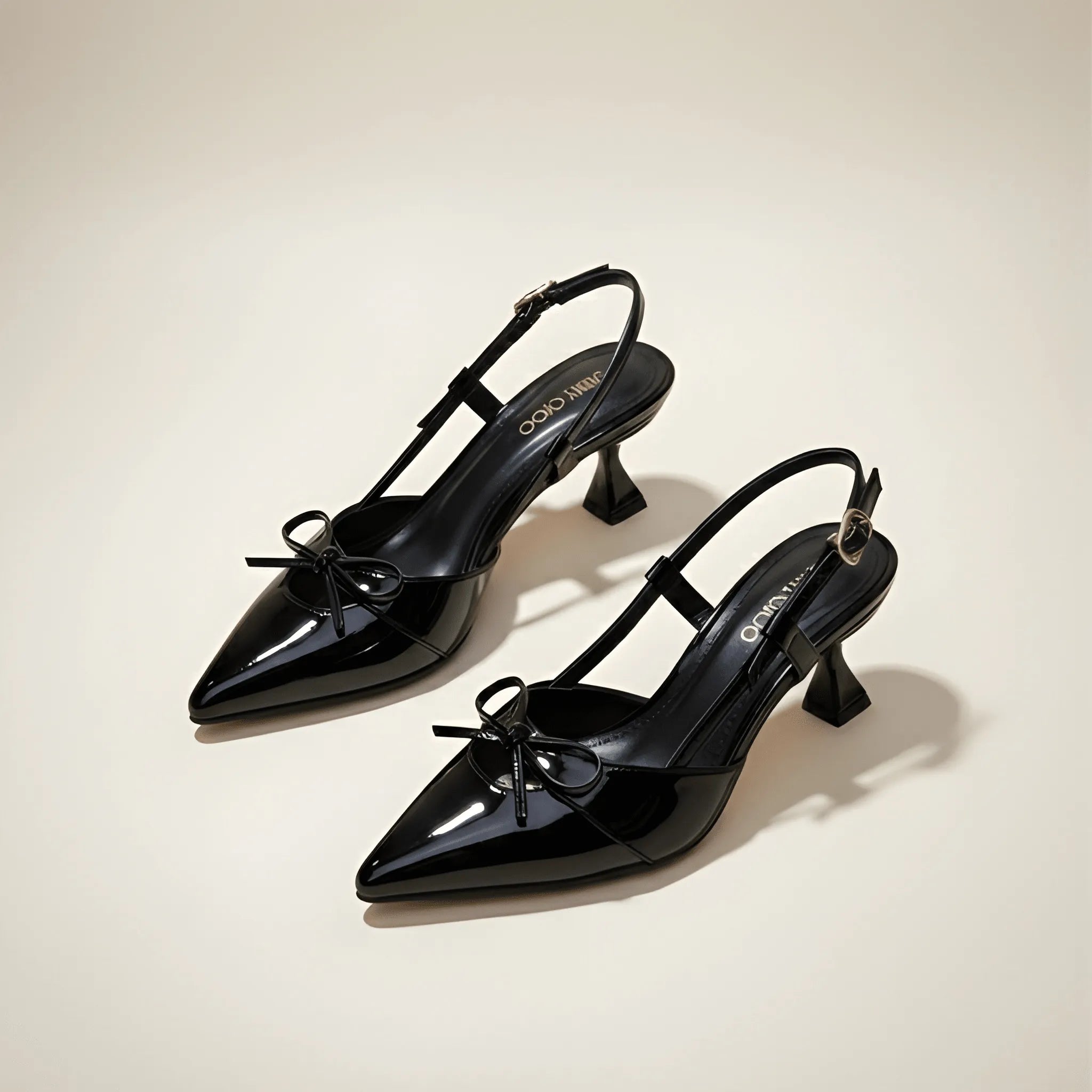 Runway Inspired Tie Heel - Black