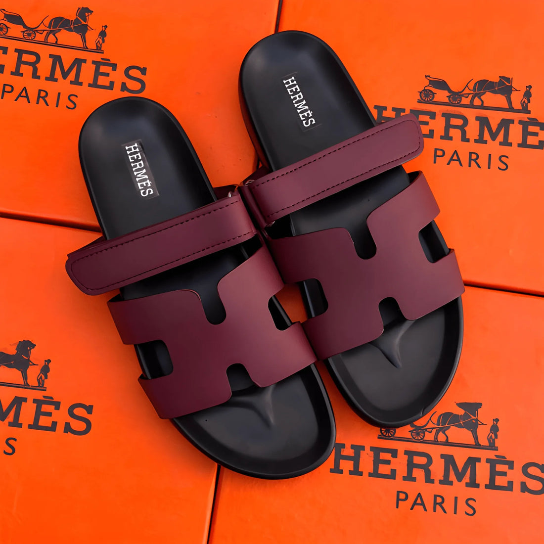 Sculpted Anatomical Sandal - Maroon