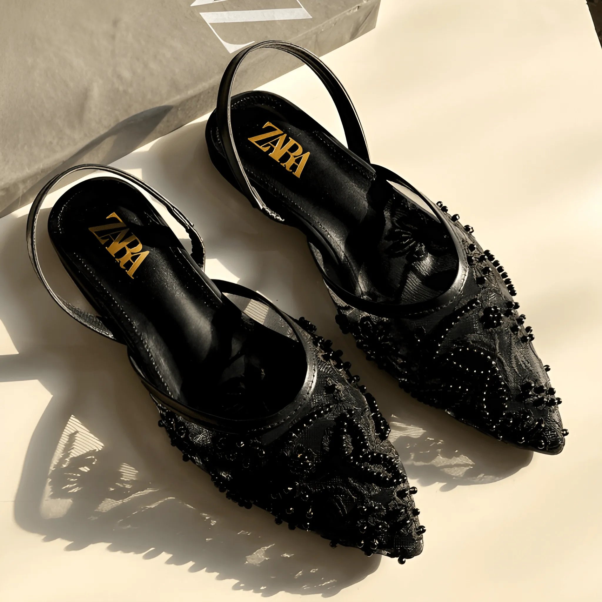 Sheer Elegance Flat Pump - Black