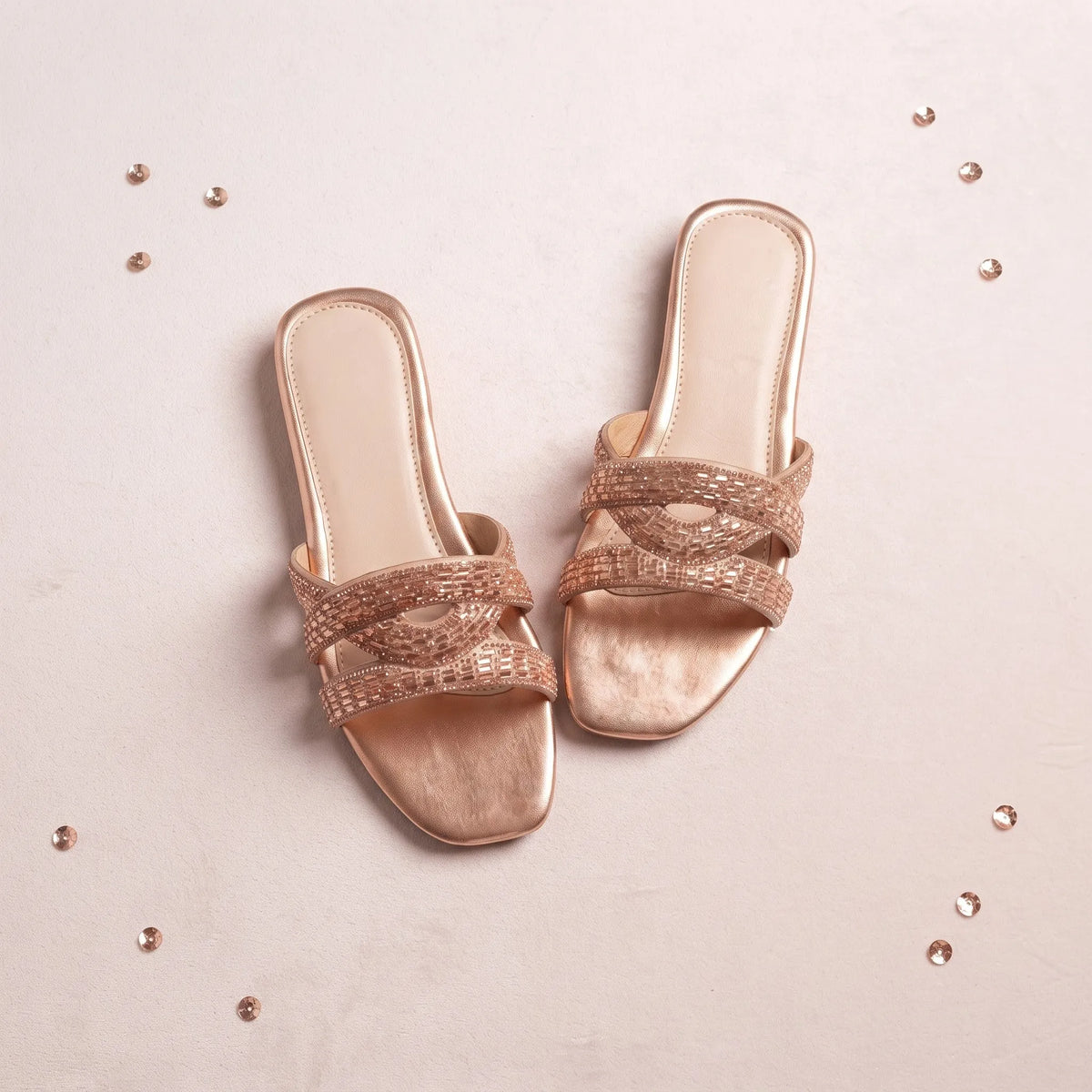 Shimmer Luxe Slide – Peach