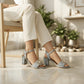 Silver Glitter Block Heel