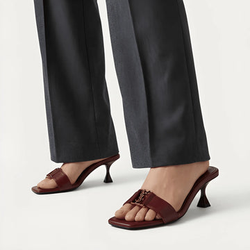 Slim Point Kitten Heel - Maroon