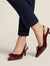 Soft Glam Bow Heel - Maroon