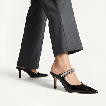 Sparkle Accent Heel - Black