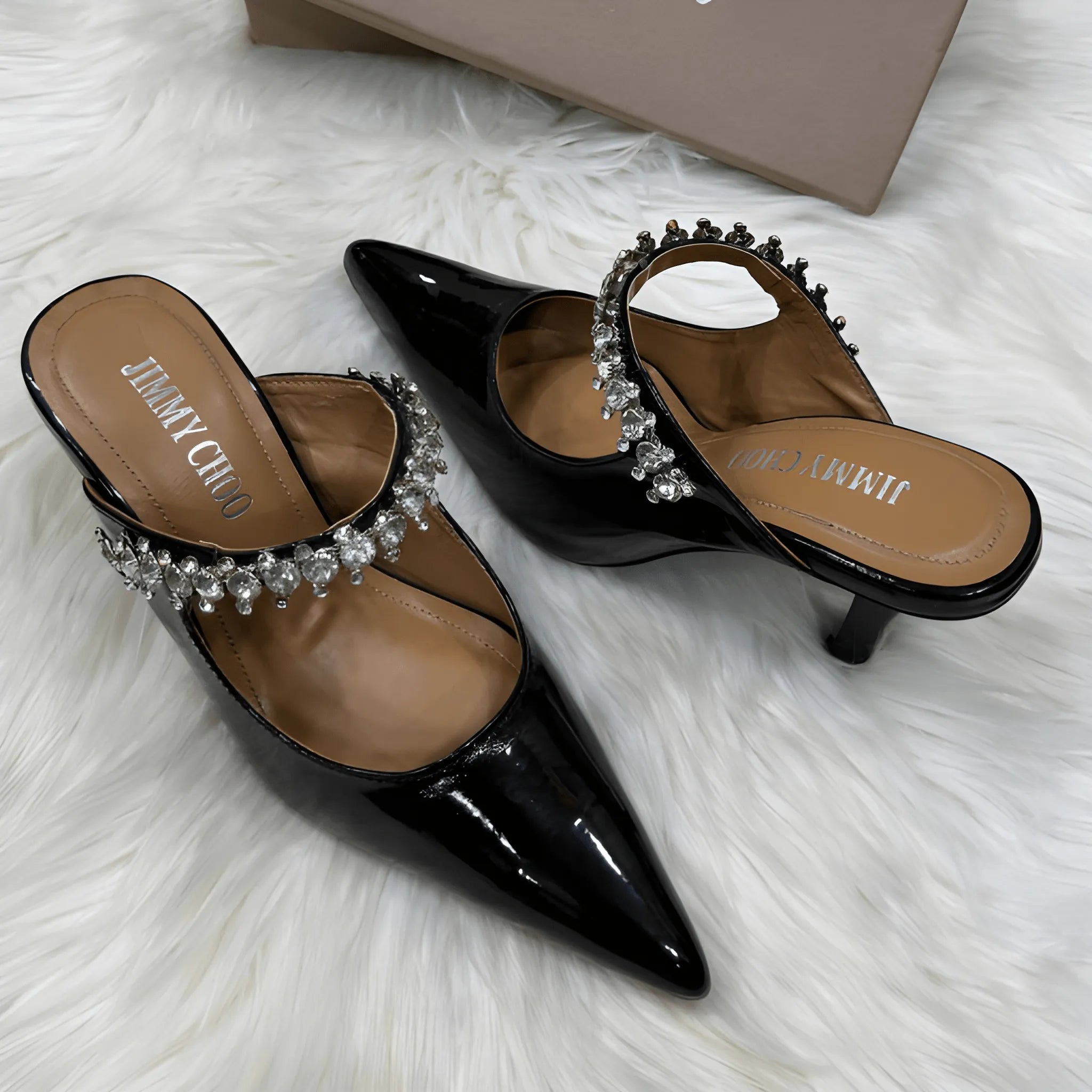Sparkle Accent Heel - Black
