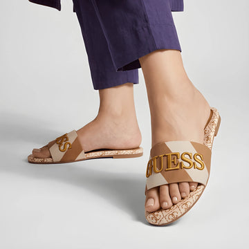 The Artisan Embroidered Flat - Brown