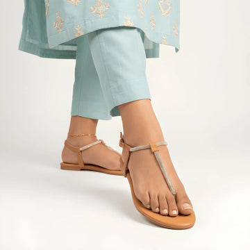 The Celestial Crystal Flat Slipper - Brown