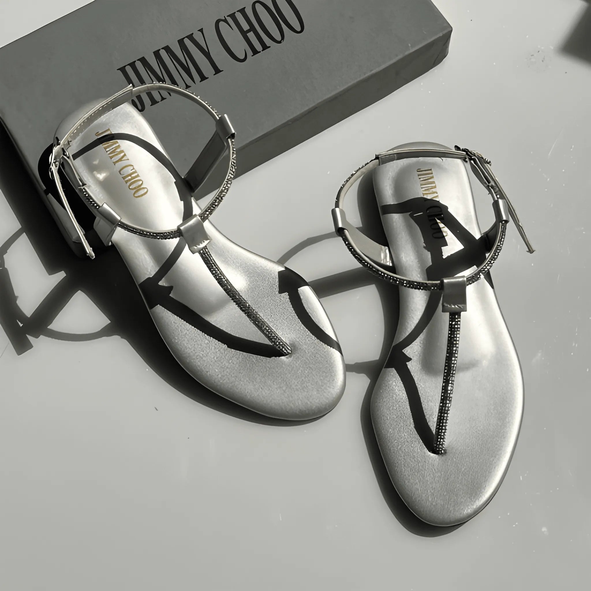The Celestial Crystal Flat Slipper - Silver
