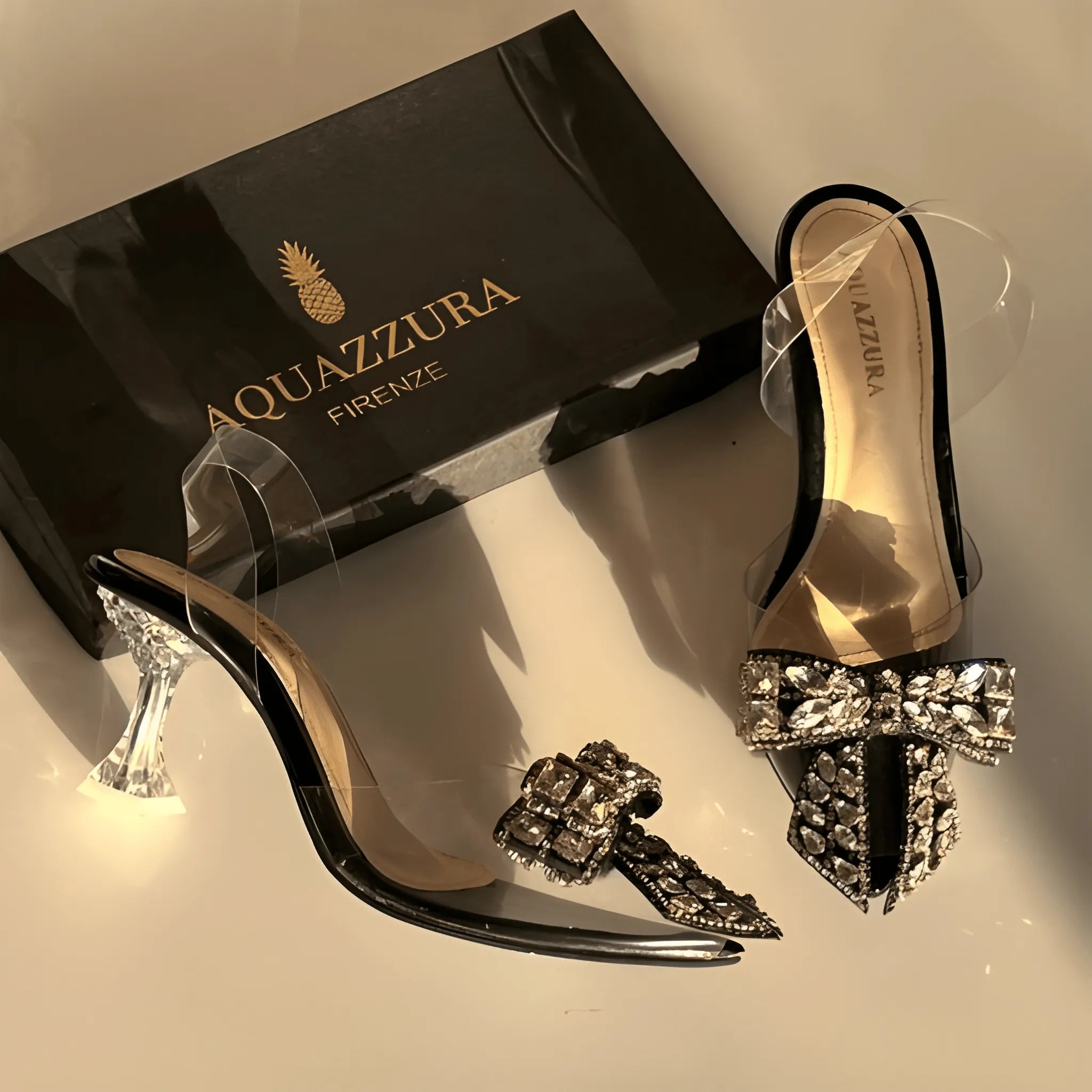 The Midnight Satin Heel - Black