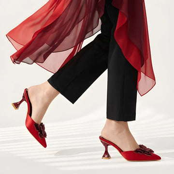 The Uptown Slingback Heel - Red