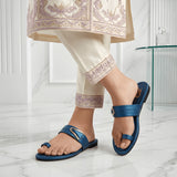 Toe Ring Flat Slipper - Blue